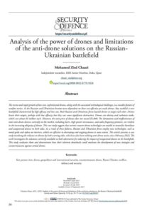 Analysis of the power of drones and limitations of the anti-drone solutions on the Russian Ukrainian battlefield Analysis of the power of drones and limitations of the anti-drone solutions on the Russian Ukrainian battlefield